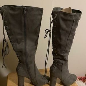 New suede over the knee boots